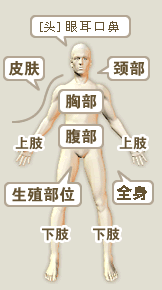 按身体部分查询疾病症状